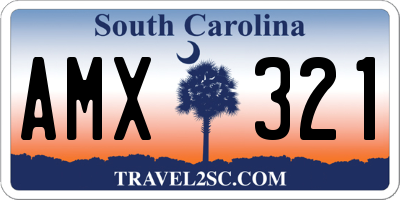 SC license plate AMX321