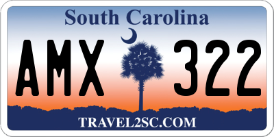 SC license plate AMX322