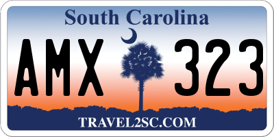 SC license plate AMX323