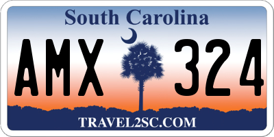 SC license plate AMX324