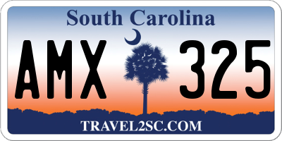 SC license plate AMX325