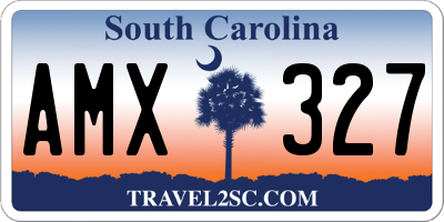 SC license plate AMX327