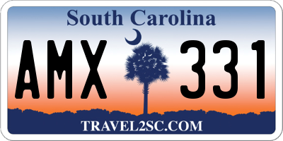 SC license plate AMX331