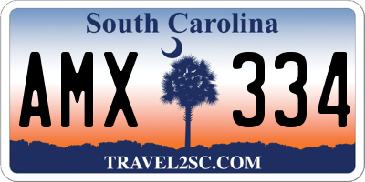 SC license plate AMX334