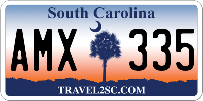 SC license plate AMX335