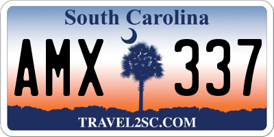 SC license plate AMX337