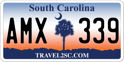 SC license plate AMX339