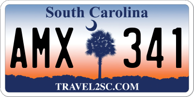 SC license plate AMX341