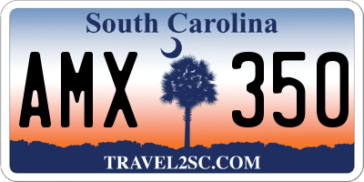SC license plate AMX350