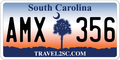 SC license plate AMX356