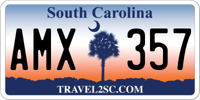 SC license plate AMX357