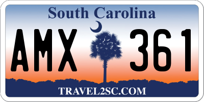 SC license plate AMX361