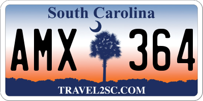 SC license plate AMX364