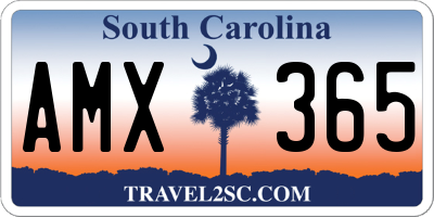 SC license plate AMX365