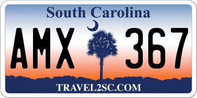 SC license plate AMX367
