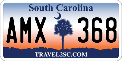 SC license plate AMX368