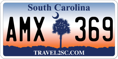 SC license plate AMX369