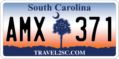 SC license plate AMX371