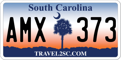 SC license plate AMX373