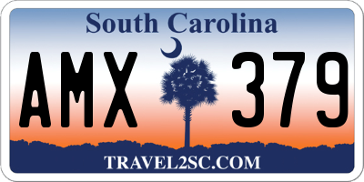 SC license plate AMX379