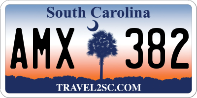 SC license plate AMX382