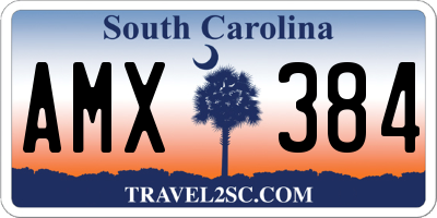 SC license plate AMX384