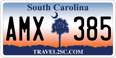 SC license plate AMX385