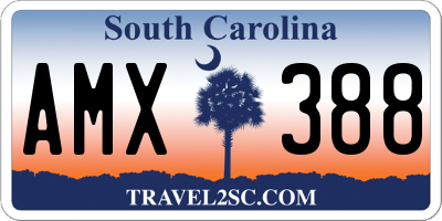 SC license plate AMX388
