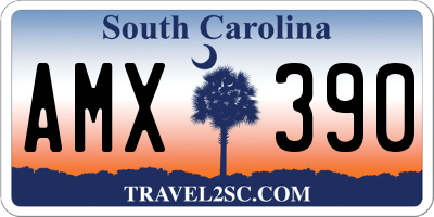 SC license plate AMX390