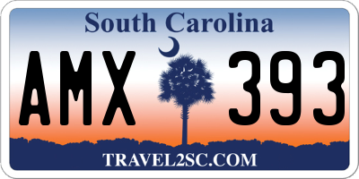 SC license plate AMX393