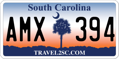 SC license plate AMX394