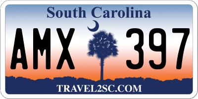 SC license plate AMX397