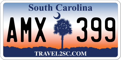 SC license plate AMX399