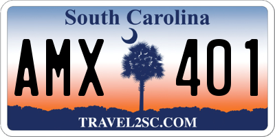 SC license plate AMX401