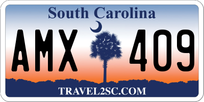 SC license plate AMX409