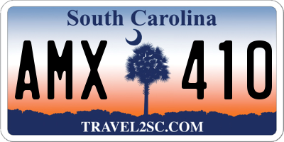 SC license plate AMX410