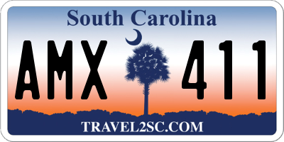 SC license plate AMX411