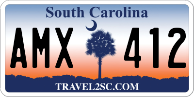 SC license plate AMX412