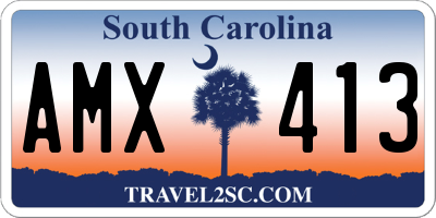 SC license plate AMX413