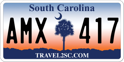 SC license plate AMX417