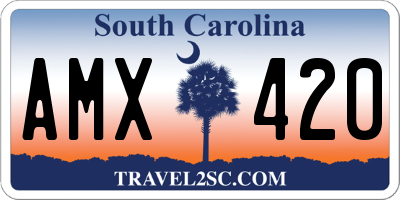 SC license plate AMX420