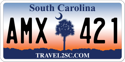 SC license plate AMX421