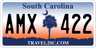 SC license plate AMX422