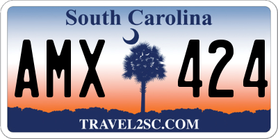 SC license plate AMX424
