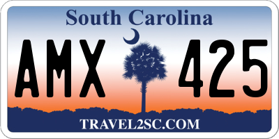 SC license plate AMX425