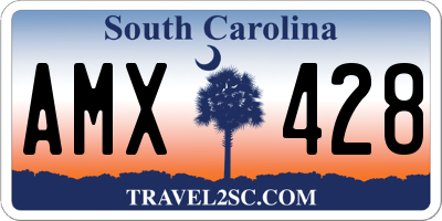 SC license plate AMX428
