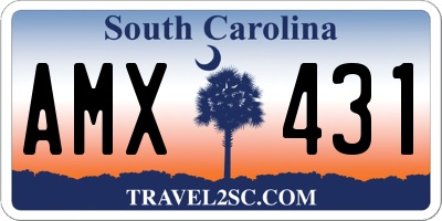 SC license plate AMX431
