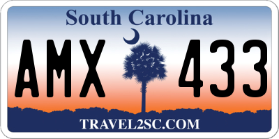 SC license plate AMX433