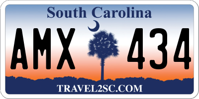 SC license plate AMX434