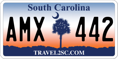 SC license plate AMX442